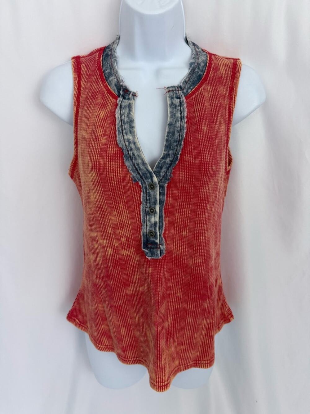 Mystree Waffle Knit Tank Top Size Small